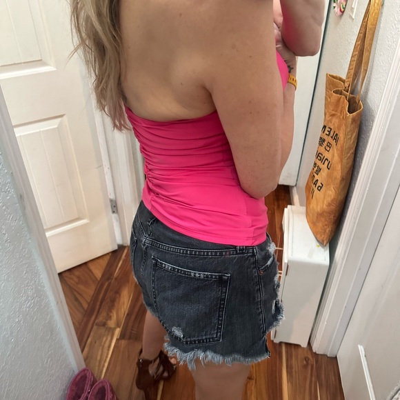 Pink Ruffled Women's Top Bebe vintage XS - Picture 2 of 14